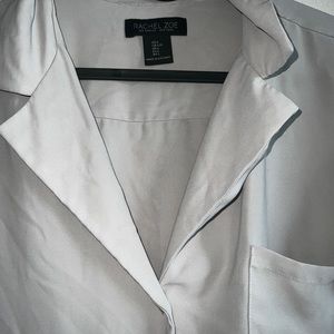 Button up blouse, flowy, short sleeve